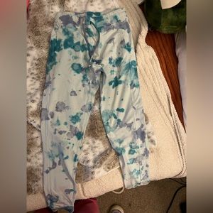 VS SWEATS / LEGGINGS ! BLUE / TURQUOISE / PURPLE TYE DYE !